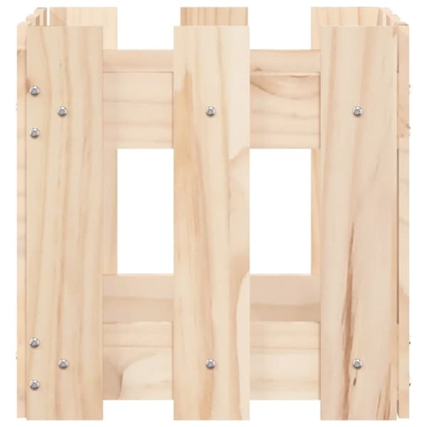 vidaXL plantekasse med stakitdesign 30x30x30 cm massivt fyrretræ