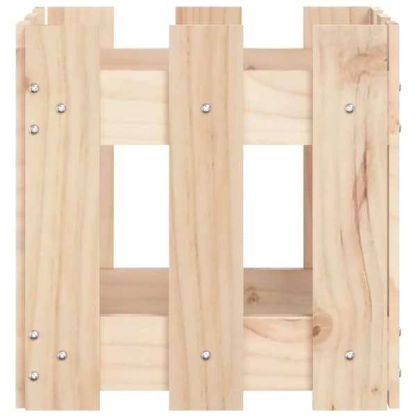 vidaXL plantekasse med stakitdesign 30x30x30 cm massivt fyrretræ