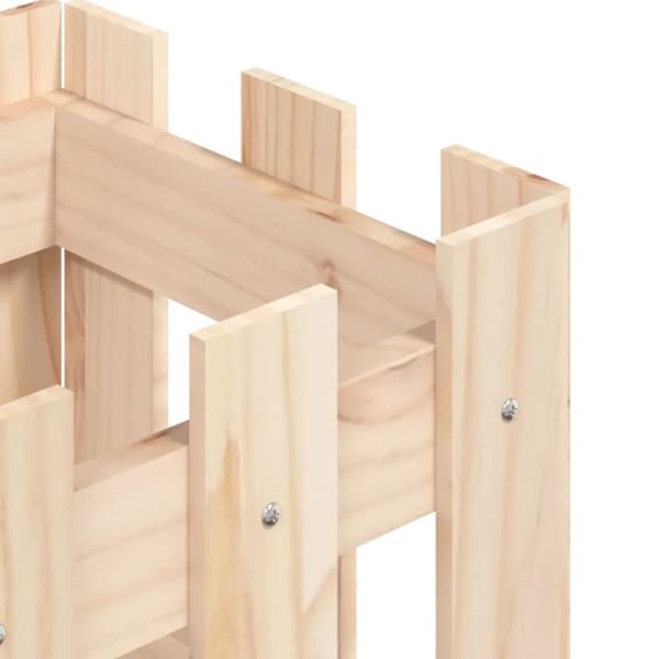 vidaXL plantekasse med stakitdesign 30x30x30 cm massivt fyrretræ