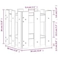 Miniatyrbillede 9 af 9: vidaXL plantekasse med stakitdesign 30x30x30 cm massivt fyrretræ