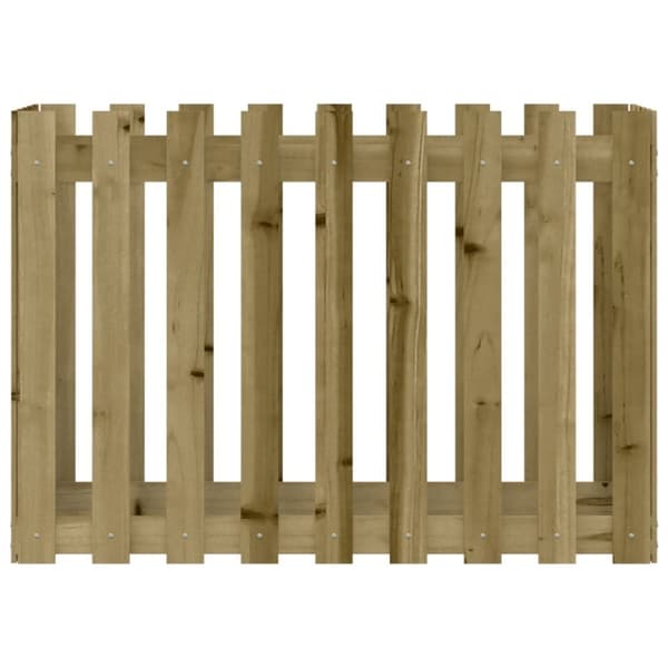 vidaXL højbed med stakitdesign 100x50x70 cm imprægneret fyrretræ