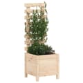 Miniatyrbillede 3 af 9: vidaXL plantekasse med stativ 39x39,5x114 cm massivt fyrretræ