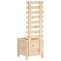 Miniatyrbillede 4 af 9: vidaXL plantekasse med stativ 39x39,5x114 cm massivt fyrretræ