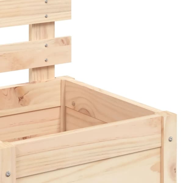 vidaXL plantekasse med stativ 39x39,5x114 cm massivt fyrretræ