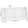Miniatyrbilde 9 av 9: vidaXL Høybed med gjerdedesign svart 150x50x70 cm heltre furu