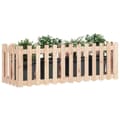 Miniatyrbilde 3 av 9: vidaXL Høybed med gjerdedesign 150x50x50 cm heltre furu