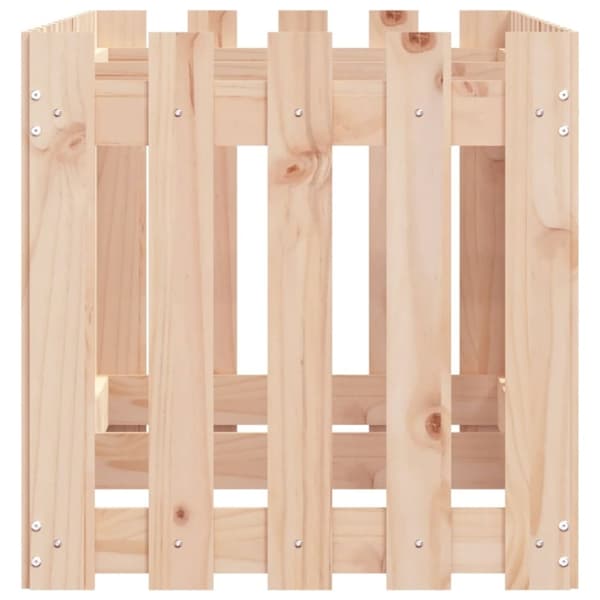 vidaXL Høybed med gjerdedesign 150x50x50 cm heltre furu