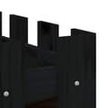 Miniatyrbilde 7 av 9: vidaXL Høybed med gjerdedesign svart 150x50x50 cm heltre furu