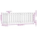 Miniatyrbilde 9 av 9: vidaXL Høybed med gjerdedesign svart 150x50x50 cm heltre furu