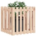 Miniatyrbillede 3 af 9: vidaXL plantekasse med stakitdesign 70x70x70 cm massivt fyrretræ