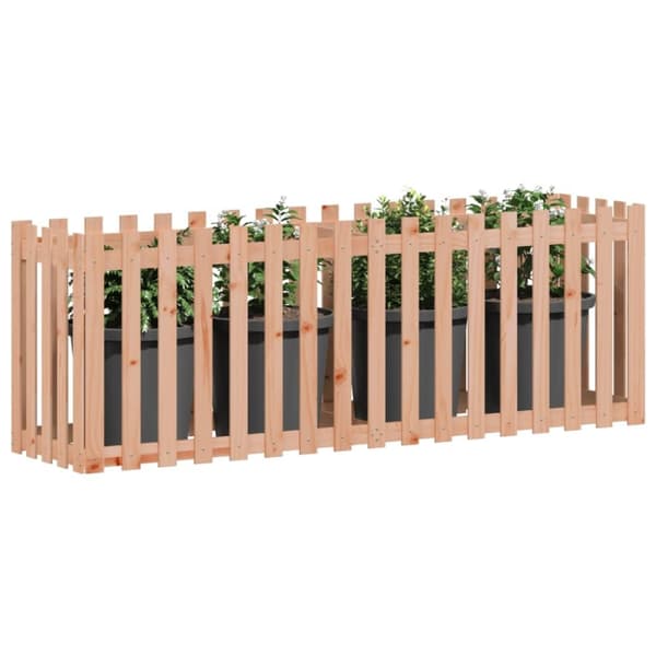 vidaXL Høybed med gjerdedesign 200x50x70 cm heltre douglasgran