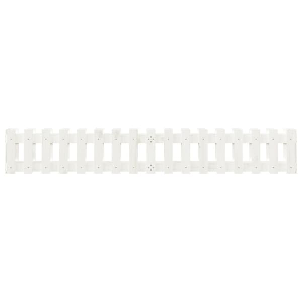 vidaXL højbed med stakitdesign 200x30x30 cm massivt fyrretræ hvid