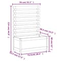 Pikkukuva 9 / 9: vidaXL Kukkalaatikko telineellä valkoinen 79x39,5x114 cm täysi mänty