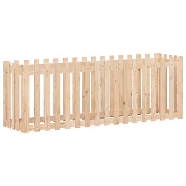vidaXL Høybed med gjerdedesign 200x50x70 cm heltre furu
