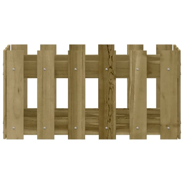 vidaXL Plantekasse med gjerdedesign 60x30x30 cm impregnert furu