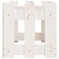 Miniatyrbilde 6 av 9: vidaXL Høybed med gjerdedesign hvit 100x30x30 cm heltre furu