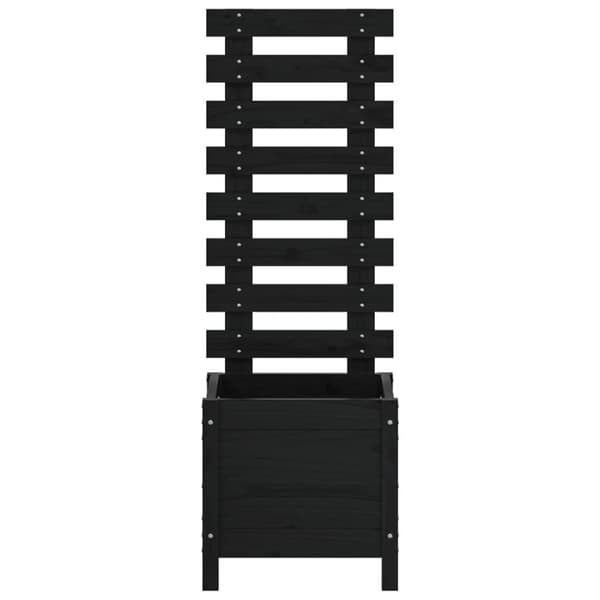 vidaXL Hageplantekasse med stativ svart 39x39,5x114 cm heltre furu