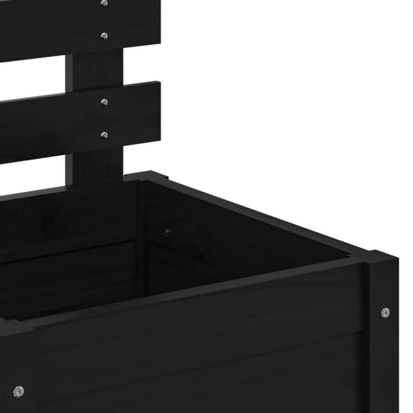 vidaXL Hageplantekasse med stativ svart 39x39,5x114 cm heltre furu
