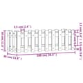 Miniatyrbild 9 av 9: vidaXL Odlingslåda med staket-design svart 100x30x30 cm massiv furu