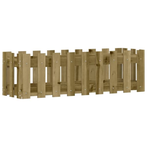 vidaXL højbed med stakitdesign 100x30x30 cm imprægneret fyrretræ