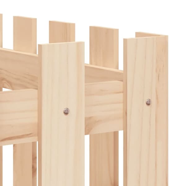 vidaXL Høybed med gjerdedesign 150x50x70 cm heltre furu