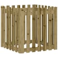 Miniatyrbilde 1 av 9: vidaXL Plantekasse med gjerdedesign 70x70x70 cm impregnert furu