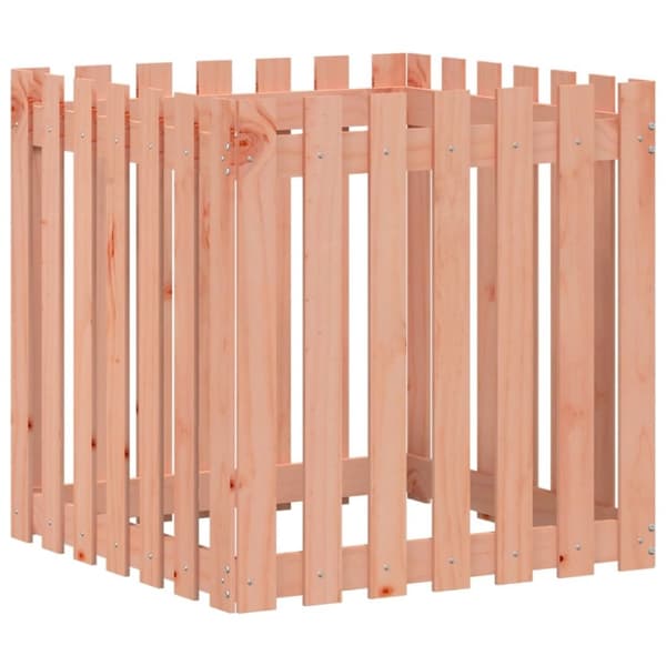 vidaXL Plantekasse med gjerdedesign 70x70x70 cm heltre douglasgran