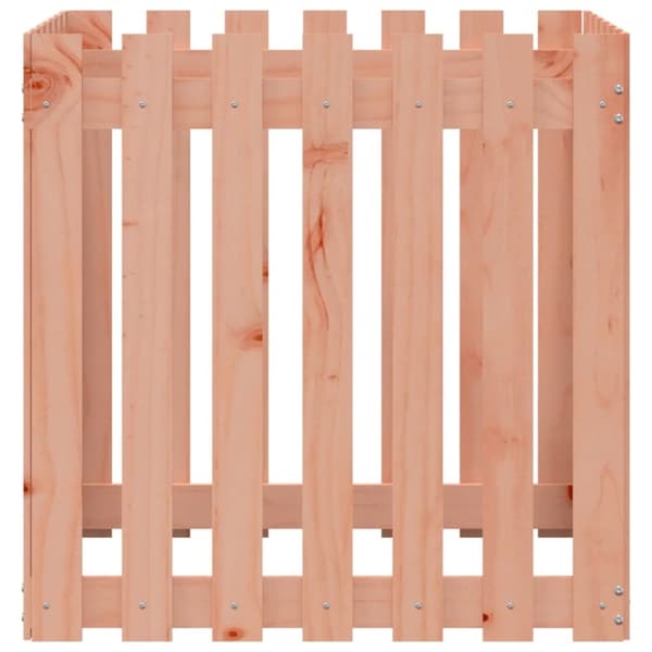 vidaXL Plantekasse med gjerdedesign 70x70x70 cm heltre douglasgran