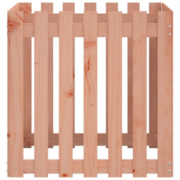 vidaXL Plantekasse med gjerdedesign 70x70x70 cm heltre douglasgran
