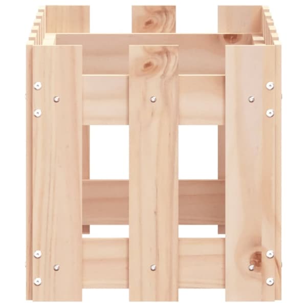 vidaXL Odlingslåda med staket-design 60x30x30 cm massiv furu
