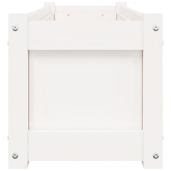 vidaXL Odlingslåda 90x31x31 cm vit massiv furu
