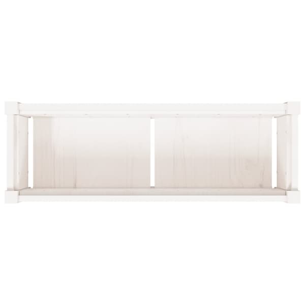 vidaXL Odlingslåda 90x31x31 cm vit massiv furu