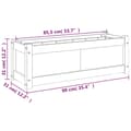 Miniatyrbild 10 av 11: vidaXL Odlingslåda 90x31x31 cm vit massiv furu