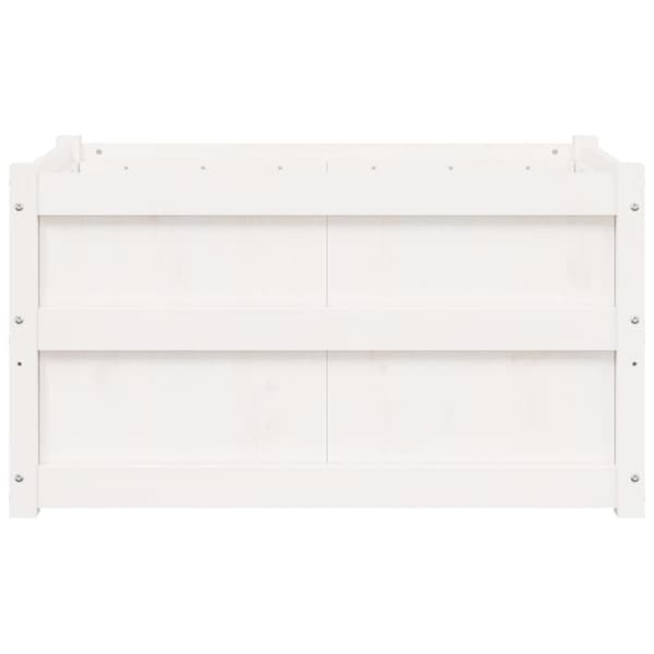 vidaXL Odlingslåda 90x50x50 cm vit massiv furu