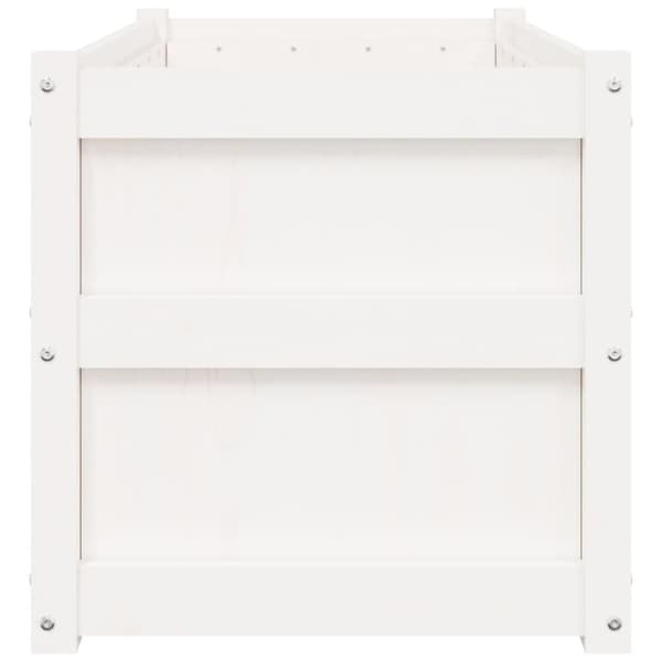 vidaXL Odlingslåda 90x50x50 cm vit massiv furu