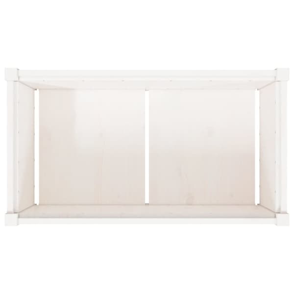 vidaXL Odlingslåda 90x50x50 cm vit massiv furu