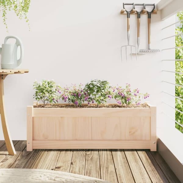 vidaXL Odlingslåda 90x31x31 cm massiv furu