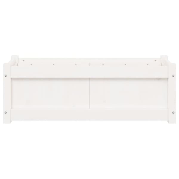 vidaXL Plantekasser 2 stk hvit heltre furu