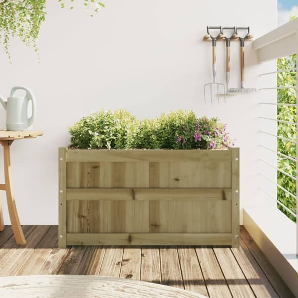 vidaXL Hageplantekasse 90x50x50 cm impregnert furu