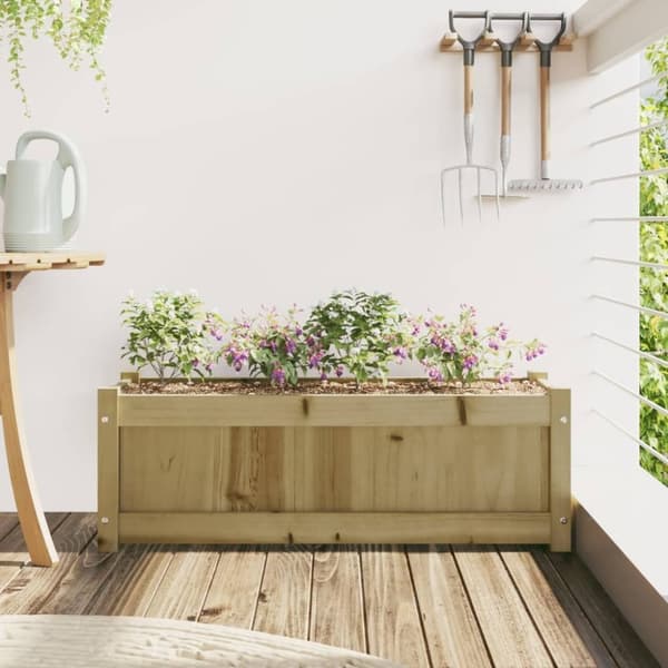 vidaXL plantekasse 90x31x31 cm imprægneret fyrretræ