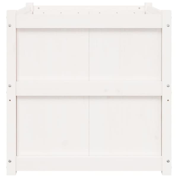 vidaXL plantekasse 70x70x70 cm massivt fyrretræ hvid