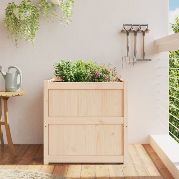 vidaXL plantekasse 70x70x70 cm massivt fyrretræ