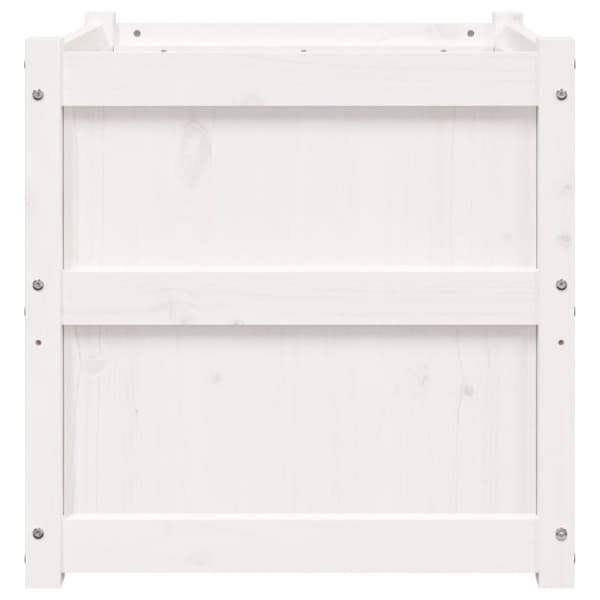 vidaXL Plantekasse hvit 60x60x60 cm heltre furu