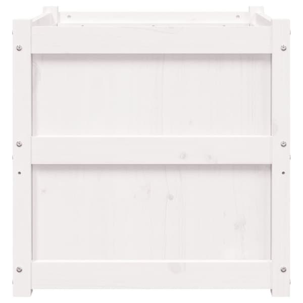 vidaXL plantekasse 60x60x60 cm massivt fyrretræ hvid