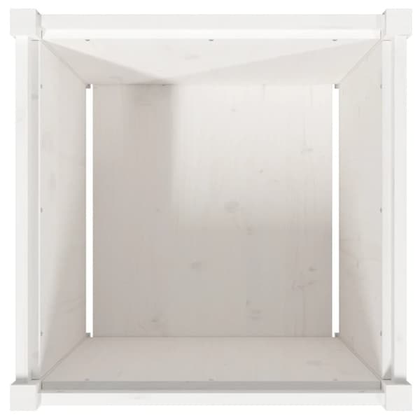 vidaXL plantekasse 60x60x60 cm massivt fyrretræ hvid