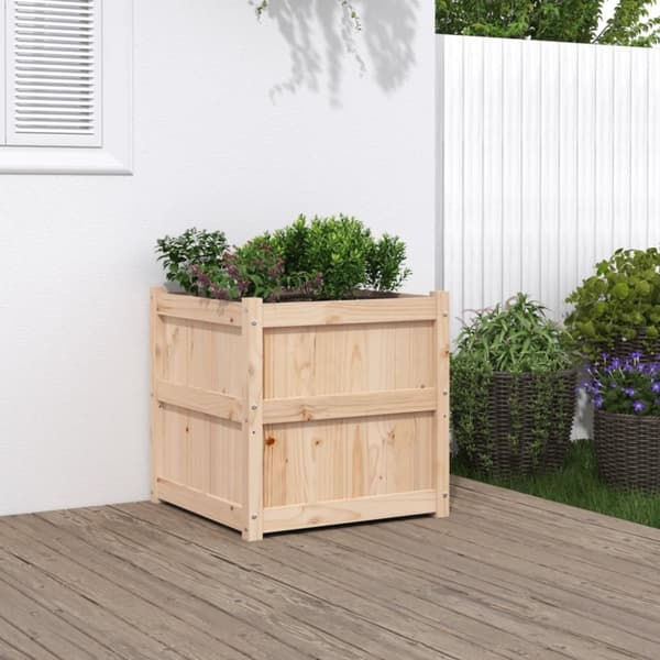 vidaXL Plantekasse 60x60x60 cm heltre furu