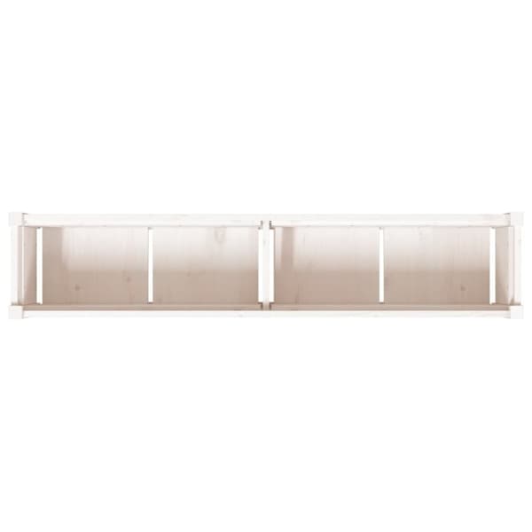 vidaXL Odlingslåda vit 150x31x31 cm massiv furu
