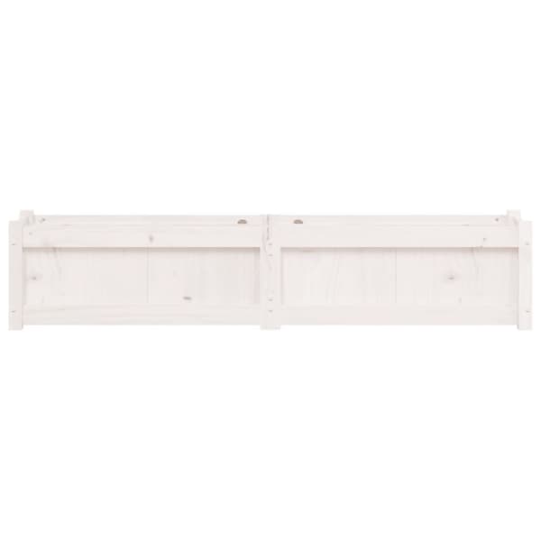 vidaXL Ulkokukkalaatikko valkoinen 150x31x31 cm täysi mänty