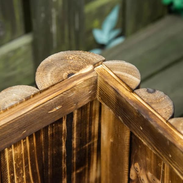 Rootz Raised Bed - Raised Flower Bed - Plant Bed - Flower Bed - Flower Box -  Fir Wood - 78x35x30 Cm