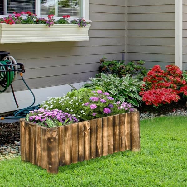 Rootz Raised Bed - Raised Flower Bed - Plant Bed - Flower Bed - Flower Box -  Fir Wood - 78x35x30 Cm